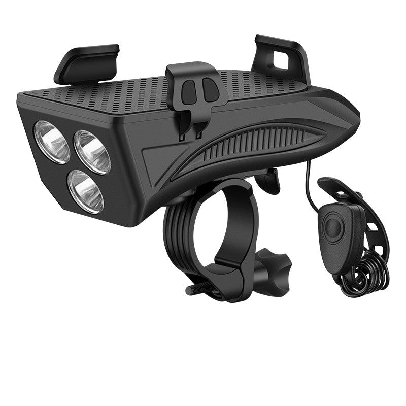 bicycle light with phone holder