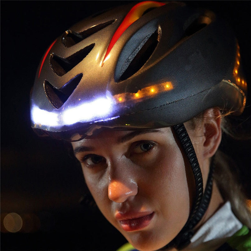 Intelligent led bicycle helmet